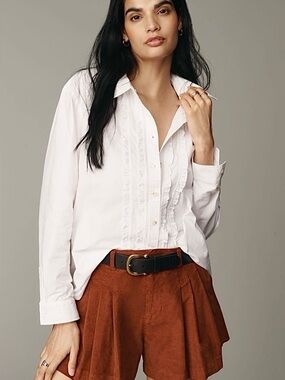 Anthropologie Pilcro Tuxedo Buttondown Shirt Medium NWT
